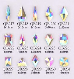 20pcs Crystals Nail Diamond Stone Strass AB Glass Rhinestones For 3D Nails Art Decorations Supplies Jewelry QB217246A8619014
