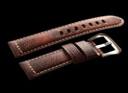 2019 New Design Retro Leather Watchbands Version Classic Men039s Watch Band 20 22 24 26mm For Panerai Strap High Quality Wristb1301796