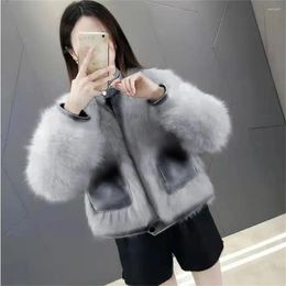 Women's Jackets Elegant Plush Fur Coats Outerwear Overcoat Mink Thick Warm Coat Winter Fashion Faux Jacket Fluffy Spring