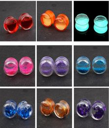 60pcs Acrylic Liquid Blood Floating Glitter Star Ear Plug Gauge Piercing Earring Expander Stretcher Flesh Tunnel 616mm1988190