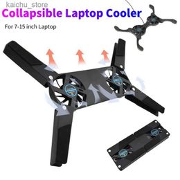 Other Computer Components Folding cooling pad laptop cooler with dual fan laptop stand USB power supply suitable for 7-15 inch laptop LCD display cooler stand Y240418
