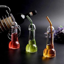 3pc Set Wine Glasses Cup Genital Penis Glass Cup Dick Cocktail Drinkware Party Beer Cup Funny Interesting Cups Mug Bottle St X08038119033