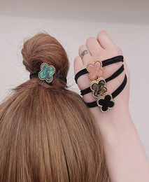 Korean Dongdaemun Retro Elegant Black Headband Simple Metal FourLeaf Clover Hair Ring Female Hair Band Hair Accessories9802495