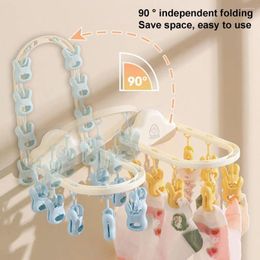 Hangers Sock Rack Storage Holder Space-saving 90-degree Foldable Socks Underwear Drying With Self Adhesive Wall-mounted For Simple