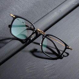 Sunglasses Frames Top Quality Japanese Handmade Titanium Retro Rectangle Glasses Frame Men Eyeglasses Tailored Optic Prescription Myopia