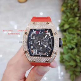 Ladies' Mechanics Richa Mens Luminous Rm010 Scale Watches Montre Skeleton SUPERCLONE Watches Milles Luxe Diamond Rm010 Designer 3439