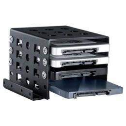 Enclosure Hard Disc rack Aluminium Alloy Hard drive Bay 4Layer for 2.5Inch HDD/SSD Chassis bracket shelf Black