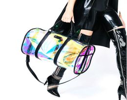 Duffel Bags Summer Trave Bag Transparent Laser Pvc Duffle Luggage For Women 2021 Big Tote Handbag Waterproof Gym Weekend Sac A Mai6272940