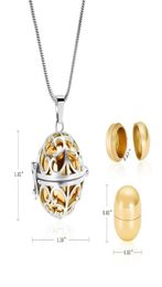 H9999 Newest 2020 Gold Inner Ball Stainless Steel Cremation Pendant Funeral Urn Ashes Holder for Loved One Engravable Cremation 9437048