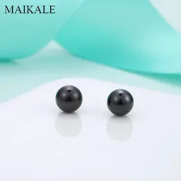 Stud Earrings MAIKALE All-match Two Size Ball Round Trendy Multicolor Ceramic For Women Jewellery High Quality Exquisite Gift