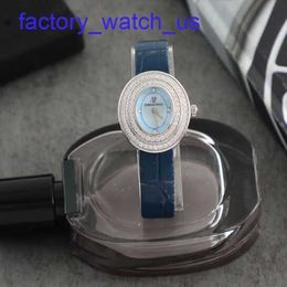 Top AP Wrist Watch 67395BC Womens Light Blue Plate Original Diamond 18K White Gold Quartz Ladies Watch