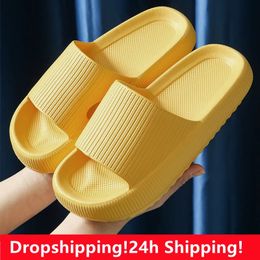 Thick Platform Bathroom Home Slipper Cloud Slippers Fashion Soft Sole Eva Indoor Sandals NonSlip Flip Flop Men y240412