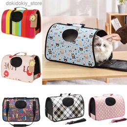 Cat Carriers Crates Houses Fashion Cat Puppy Carrier Bas Waterproof Breathable Pet Slin Ba for Small Dos Cats Kitten Outdoor Travelin Walkin Supplies L49