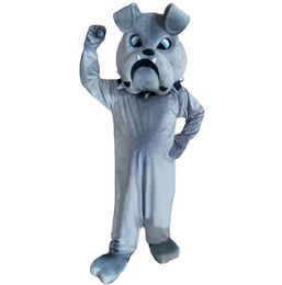 2024 Adult size Bulldog mascot costume Cartoon Character Outfits Suit Furry Suits Halloween Carnival Birthday Party Dress