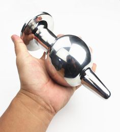 3 Sizes Stainless Steel Solid Anal Ball Plug Oil Lamp Shape Butt Plugs Metal Anus Bead Dilator Sex Toys for Couples HH772996026