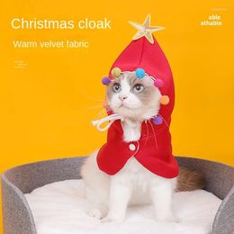 Cat Costumes Pet Clothes Christmas Halloween Cloak Holiday Set Supplies Cotton Transformation Outfit