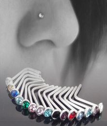 100PCS Punk Style Piercing Nose Lip Body Jewellery For Man Women Studs 18mm Stainless Steel Body Piercing Jewelry9532756