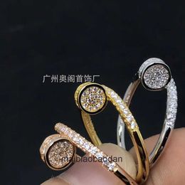 High End Designer Jewellery rings for womens Carter Nail Ring for Womens V Gold 925 Silver 18K Rose Gold Single Ring Full Diamond Non fading Couple Ring Original 1to1 logo