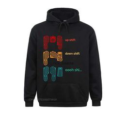 Print Up Shift Down Shift Oh Shit Funny Racing Car Pedal Vintage Mens Sweatshirts 2021 Popular Summer Fall Hoodies Clothes