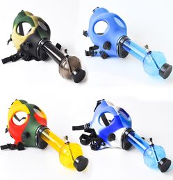 Super Silicone Mask Creative Acrylic Smoking Pipe Gas Mask Pipes Acrylic Bongs Tabacco Shisha Pipe water pipe 4584345