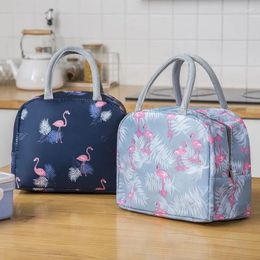 Storage Bags Portable Lunch Bag Waterproof Thermal Insulated Box Bento Pouch Dinner Insulation Handbag Student Thickened Cute