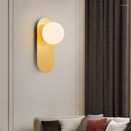 Wall Lamp 7W Glass Ball Light Modern Living Bedroom Bedside Led Indoor Decor Sconce With G9 Bulb 85-265V Luminaire