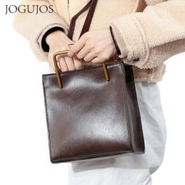 Bag JOGUJOS Women Fashion Crossbody Luxury Genuine Leather Handbag Girl Shopper High Quality Bags Simple Portable Evening