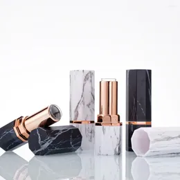 Storage Bottles Wholesale Marble Lipstick Tube Black/white Unique Lip Packaging Refillable Bottle