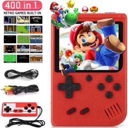 Mice Handheld Game Console Builtin 400 Retro Games with Portable Case 3.0 LCD Screen Video Game Player AV Output Kids Christmas Gift