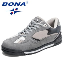 Boots BONA 2023 New Designers Retro Wild Casual Skateboarding Tennis Shoe Men Brand Walking Jogging Shoes Mansculino