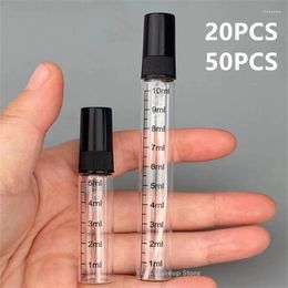 Storage Bottles 20/50PCS 2ML 5ML 10ML Black With Scale Glass Bottle Empty Perfume Spray Portable Travel Cosmetic Container Vials 2