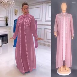 Ethnic Clothing Elegant Dubai Muslim Abaya For Women Dress Morocco Eid Ramadan Party Turkey Abayas Long Sleeve Africa Vestdios Robe