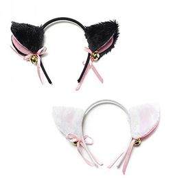 Beautiful Masquerade Halloween Cat Ears Headband hairpin Cosplay Anime Party Costume Bow Tie Bell Headwear Headbands6534053