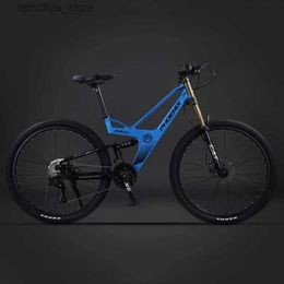 Bikes 27.5 Inch Mountain Bike Soft Tail MTB Bikes Magnesium Alloy Frame Doub Shoulder Fork 27/30 Speed Framework Ourtdoor Cycling L48