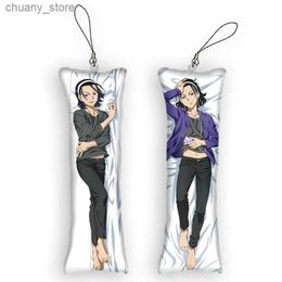 Keychains Lanyards 4x12cmYowamushi Pedal Mini Dakimakura Keychain Pendant Cartoon Anime Body Pillow Key Chains Cosplay Cute Gifts Y240417