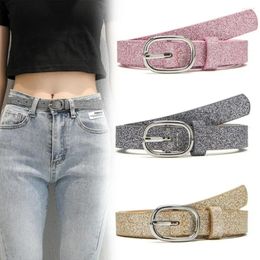 Belts Waistband Waist Belt Quality Shiny Adjustable Women Solid Color Wear Resistant Buckle