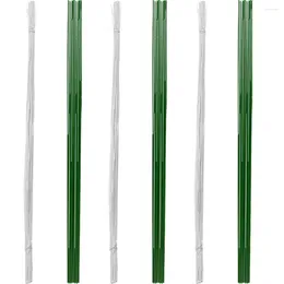 Decorative Flowers 200 Pcs Stalk Paper Flower Stems Fake Floral Support Artificial Fresh Roses Rod Green Wedding