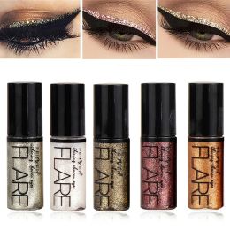 Eyeliner New Professional Shiny Eye Liners Cosmetics for Women Pigment Silver Rose Gold Color Liquid Glitter Eyeliner Cheap Makeup