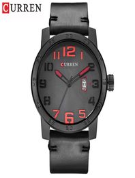 New Men Watches CURREN Fashion Sports Wristwatch Casual Business Quartz Calendar Male Clock Leather Strap relogio masculino2919335