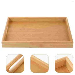 Plates Wood Tray Tea Table Cup Storage Wooden Multifunction Decorative Fruit Bread Serving Dish