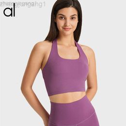 Desginer Alooo Yoga Tanks Al Sports Shock Absorbing Anti Sagging Tank Top Gathered and Shaped Back Shockproof Bra Fitness Suit