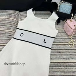 Chanclas Dress Women Designer Skirts Fashion Letter Jacquard Graphic Knit High-Quality Dress Casual High Waist Elastic Waistband Tank Dresses 443