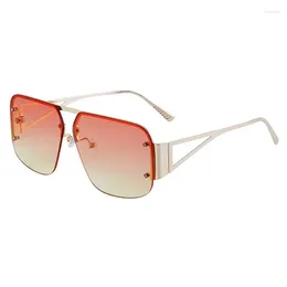 Sunglasses European And American Fashion Box Women's Frameless Cut Edge Cross-Border CCX