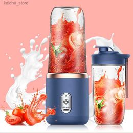 Juicers Dual Coppa Doppia miscelatore di frutta USB multifunzionale miscelatore di succo elettrico per frutta succo di frutta di frutta Y240418 Y240504kzlykzly