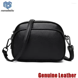 Shoulder Bags Genuine Leather Crossbody Bag For Women 2024 Summer Travel Trends Purses And Handbags Black