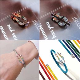 new Designer FR Fashion Classic Red rope Charm Bracelet for Women bracelet 925 Silver 18K gold plated size 16 to 21 CM Mother Day Jewellery Gift