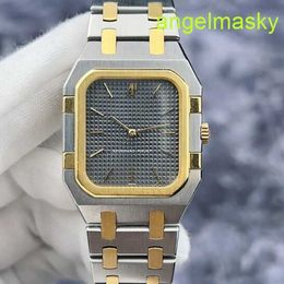 Unisex AP Wrist Watch Womens Watch 18K/Fine Steel Material Quartz Movement Dark Grey dial Gold Watch