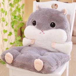 Pillow 45x90cm Hamster Shape Plush Seat PP Cotton Core Hand Warmer Tatami HomeDecoration Car Office Sofa