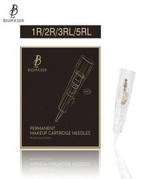 Biomaser Professional Permanent Makeup Cartridge Needles 1R2R3RL5RL Disposable Sterilised Tattoo Pen Machine Needles Tips7795129