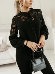 Women's Blouses Elegant Long Sleeve White Shirt For Women 2024 Spring Fashion Black Blouse Tops Ladies Shirts And Clothes Blusa